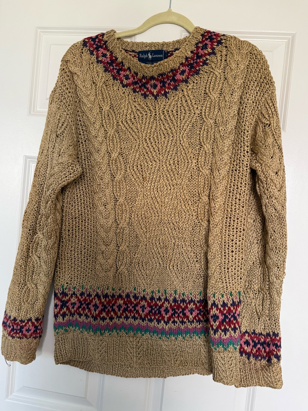Vintage Ralph Lauren Fire Isle Cable Knit Sweater